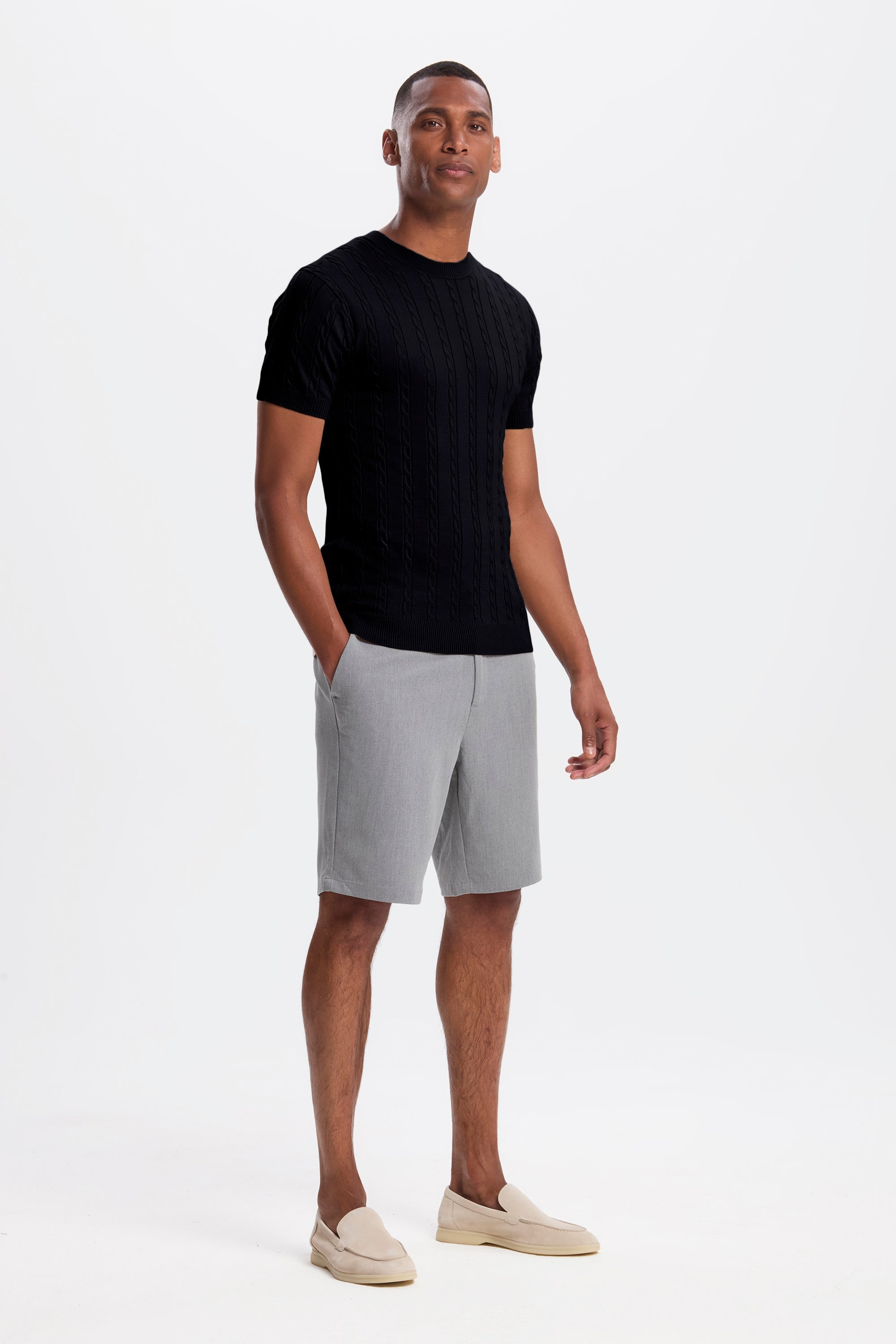 THE CABLE SHORT SLEEVE T-SHIRT