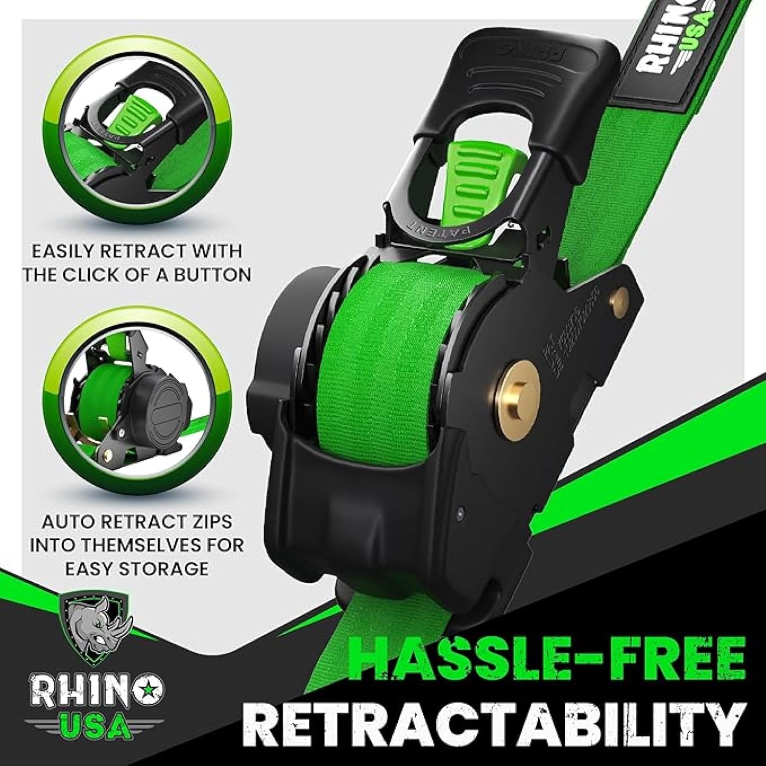 QuickLock™ Retractable Ratchet Straps – Heavy-Duty Auto Tie Downs (540kg)