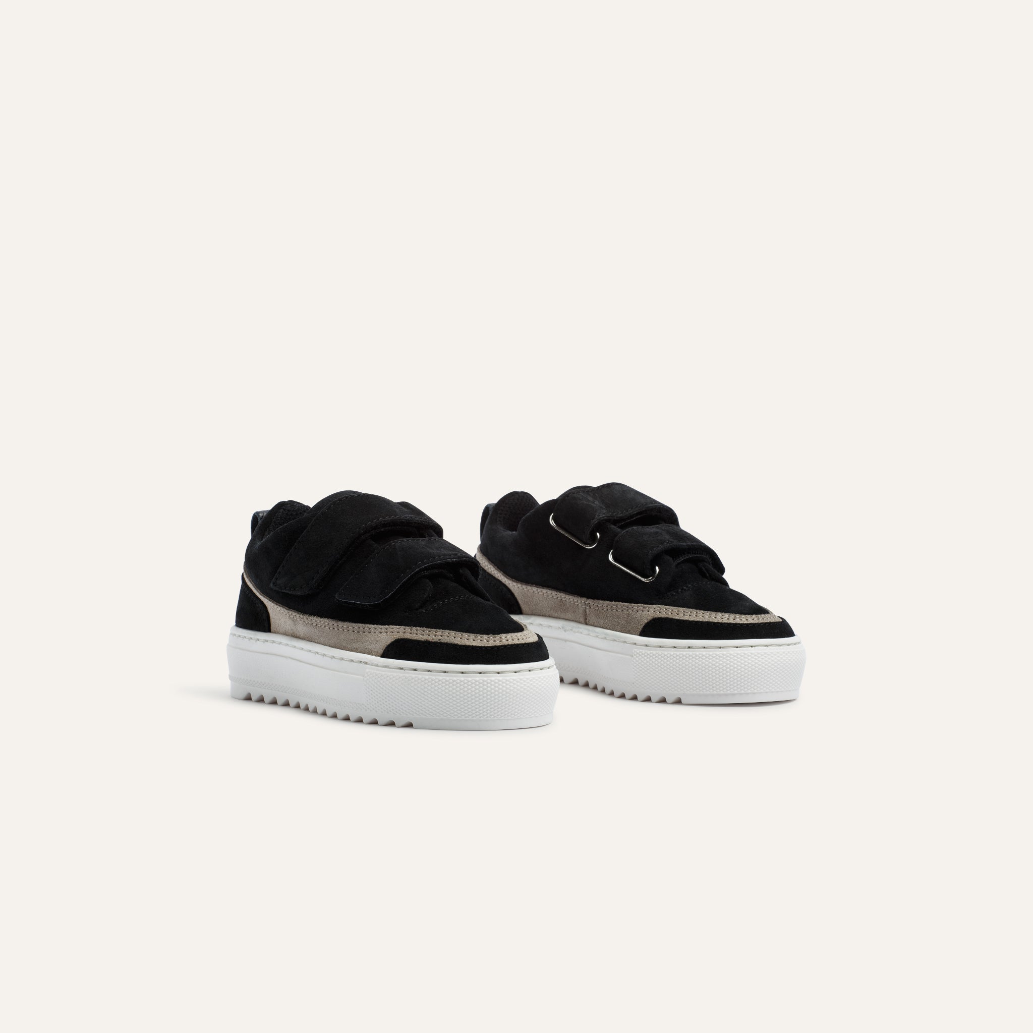 Kids Firenze Velcro Black Taupe